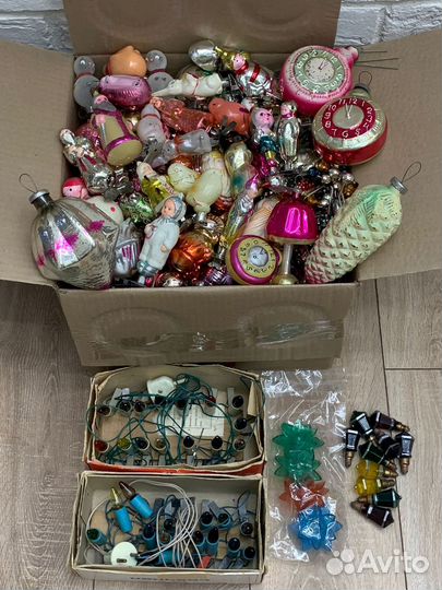 Елочные игрушки СССР 300 штук. Лотом