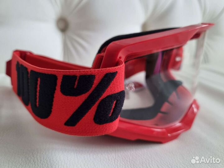 Очки кроссовые 100 Strata 2 Goggle Red/Clear Lens