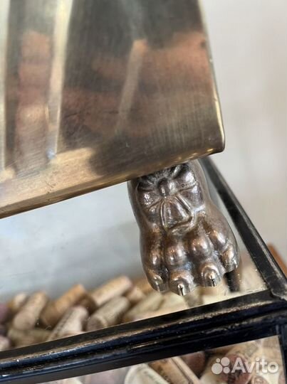 Антикварная газетница. Латунь. Англия