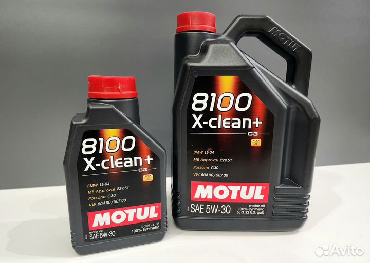 Моторное масло Motul 5w30 Xclean+ Оригинал Европа