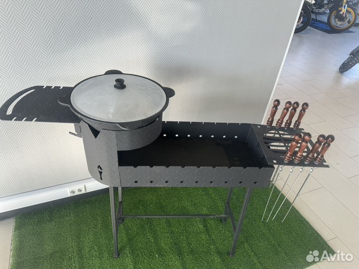 Мангал с печью под казан