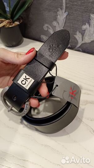 Ремень из натуральной кожи Calvin Klein / новый