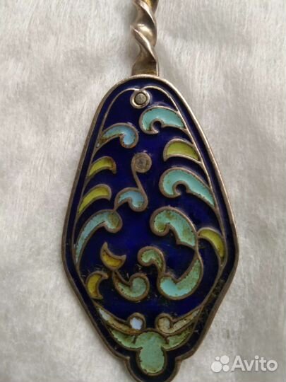 Столовые лопатки и вилка с эмалью (набор), СССР