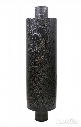 Дымоход 1,0м Ф115 (конвектор Пламя Черный) Феринг