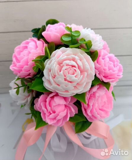 Букет из мыла пионы
