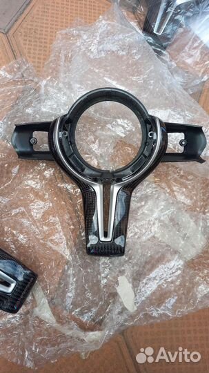 Накладка в M руль BMW Карбон новая