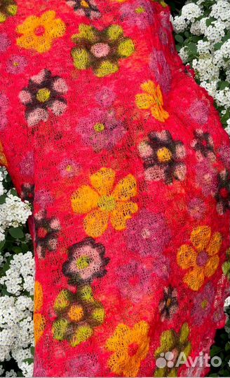 Шарф вязаный ажурный Ангора