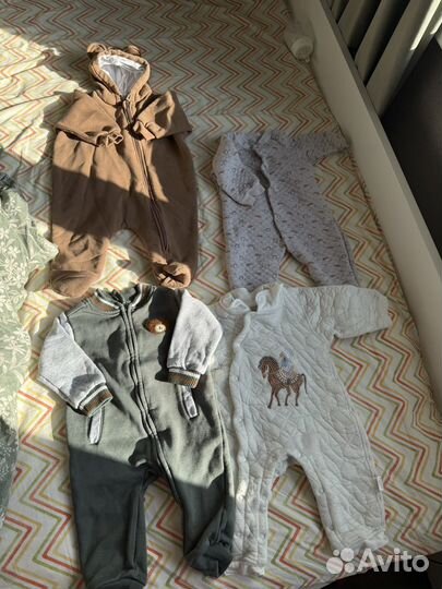 3 больших пакета с детской одеждой 62-74