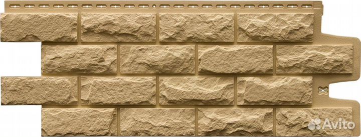 Фасадная панель Grand Line Колотый камень песочная