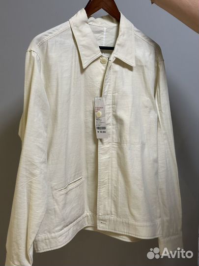 Рубашка мужская Корея L льняная бежевая новая