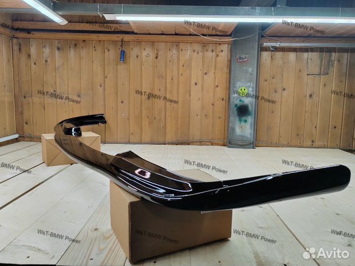 Губа BMW 5 E60 M-tech черный глянец