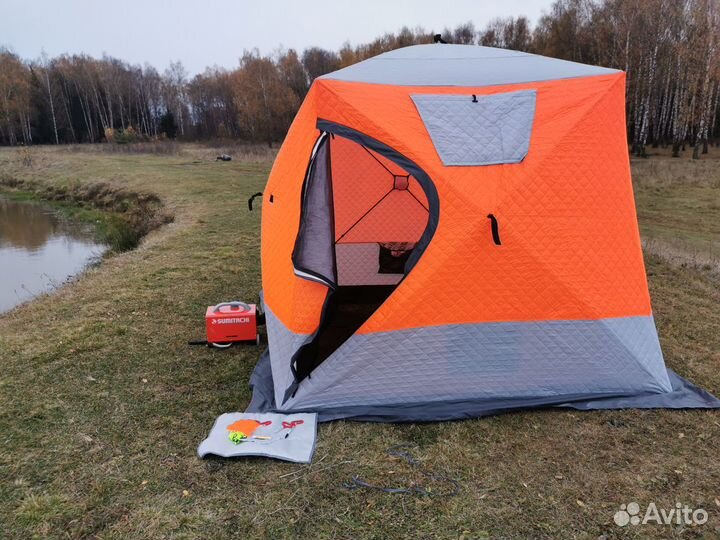 Палатка зимняя Terbo mir, куб, 3 слоя 2017 с полом