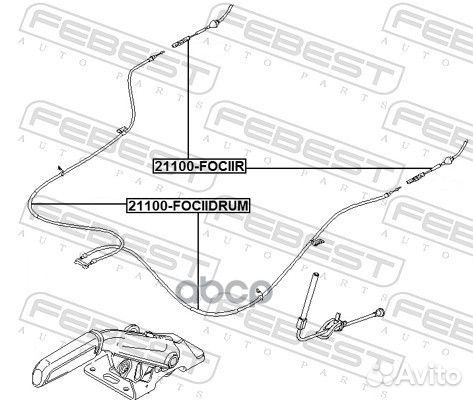 Трос стояночного тормоза ford focus C-MAX CAP