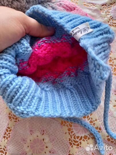 Комплект шапка и варежки для девочки