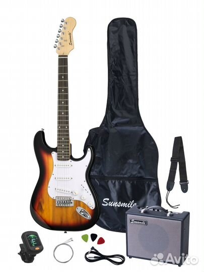 Комплект электрогитары и аксессуаров