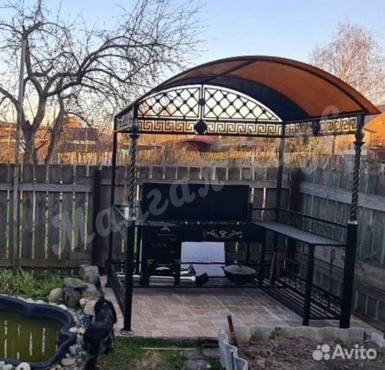 Мангал с крышей