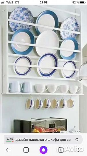 Шкаф полка навесная для посуды