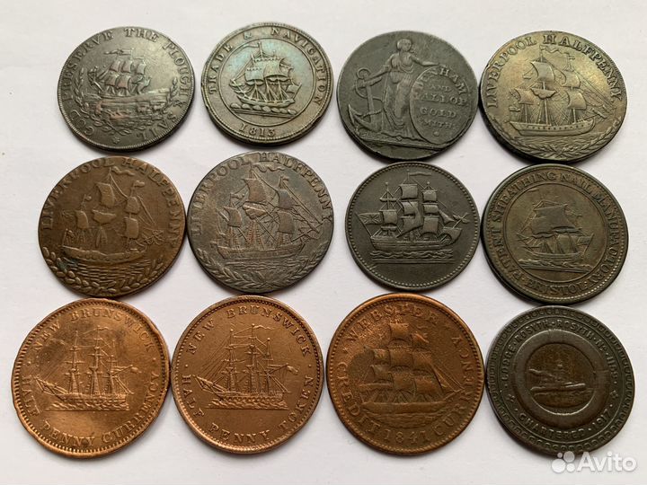 Монеты.-3 Старая Англия.Канада.США