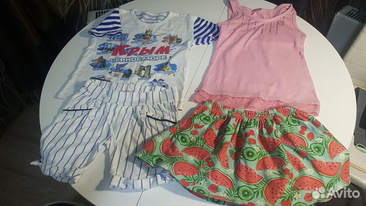 Пакет вещей для девочки для дачи,дома 122 размер