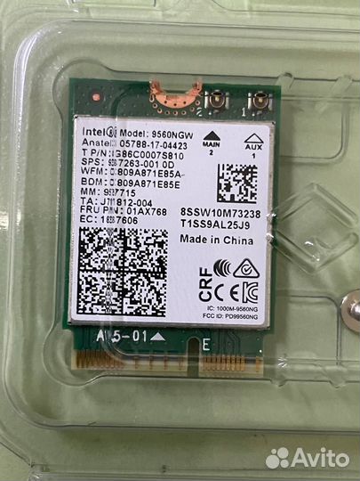 Комплект WiFi 2.4/5 GHz + BT 5.0, Intel 9560GNW
