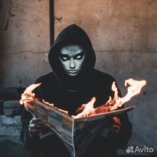 Светодиодная маска для праздника, с разными лицами