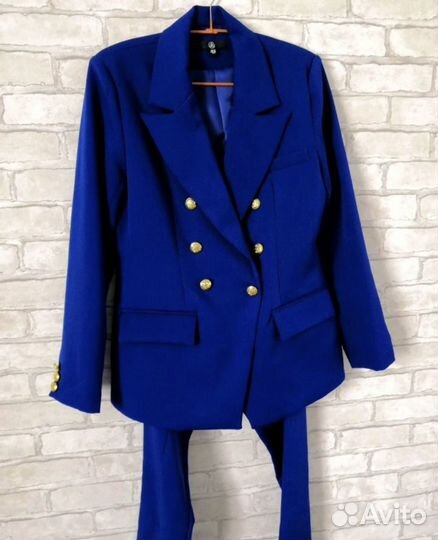 44 новый синий брючный костюм Missguided/Asos