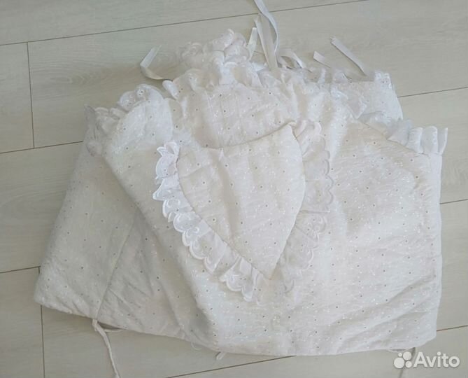 Кровать+матрац+бортики+постельное белье