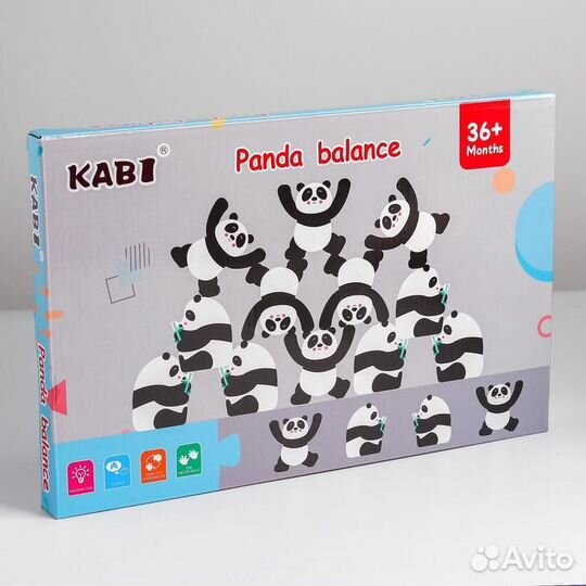 Развивающая игра балансир 'Панды' 35х23х2 см