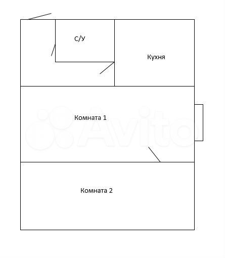 2-к. квартира, 47 м², 3/5 эт.
