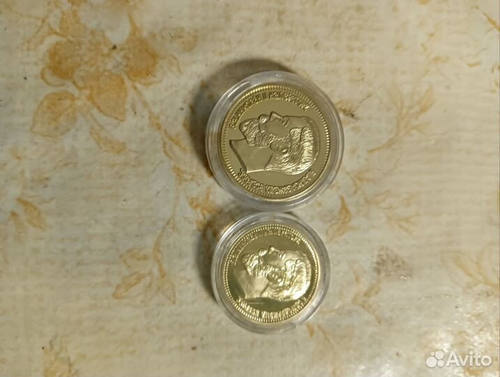 Монеты копии золотых монет Николая ll