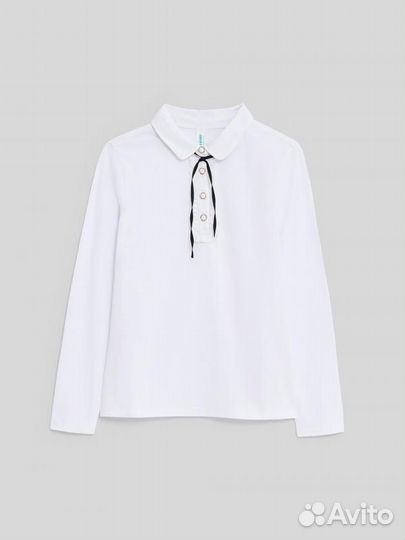 Блузка детская для девочек белый 164 см
