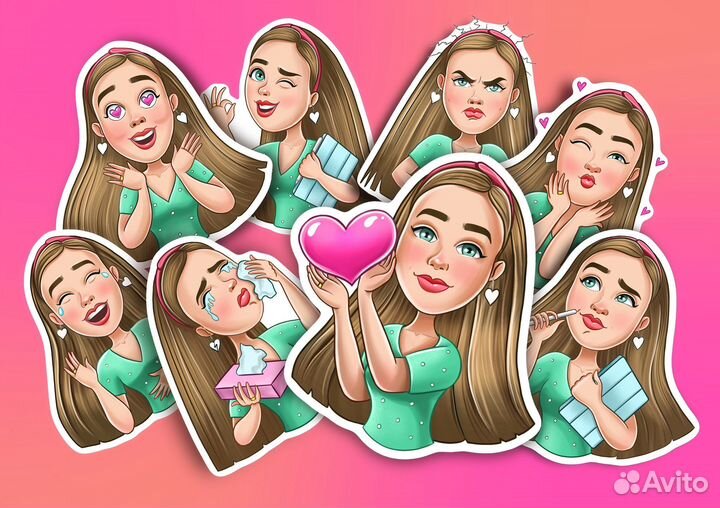 Иллюстрации, стикеры, открытки