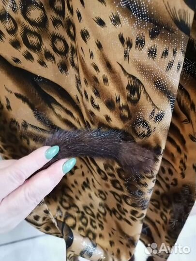 Палантин с мехом норки