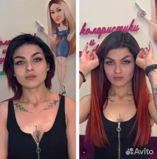 Загущение волос на очень короткие волосы