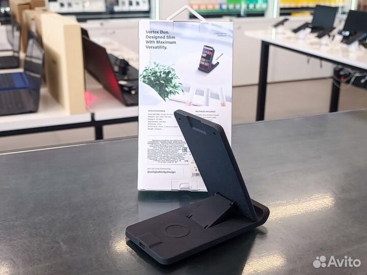 Беспроводная Зарядная Станция Uniq vertex DUO 2в1