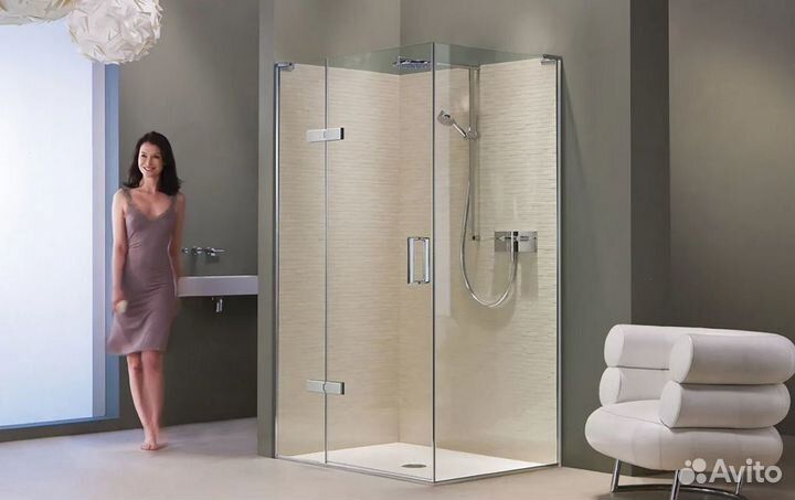 Стеклянные перегородки для ванной душа