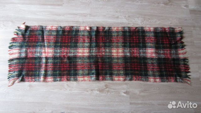 Шарф красно-зелёный клетчатый СССР
