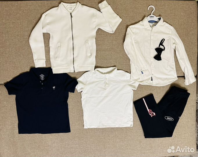 Рубашки, поло, ботинки. Школьная форма 134 р