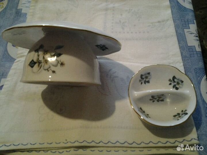 Конфетница, соусник,салатник, тарелки, фарфор