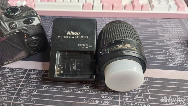 Nikon D3100 body + объективы DX18-55 и DX 55-200