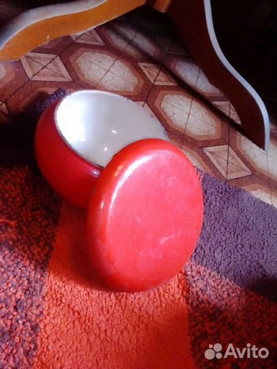 Чан чугунный красный эмалированный