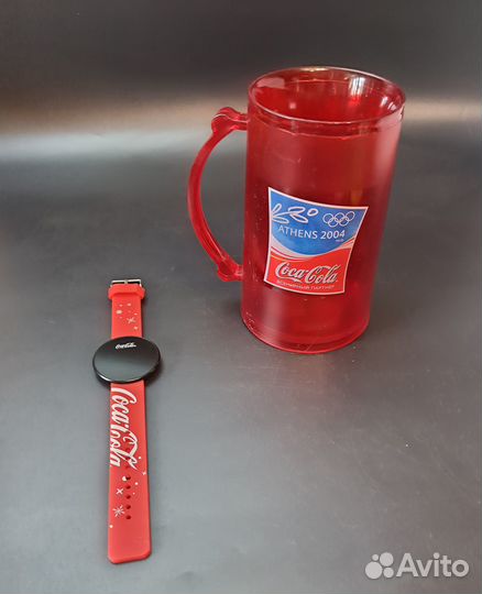 Набор Coca-Cola кружка Олимпийская Афины 2004 часы