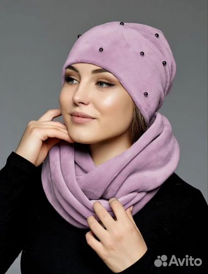 Комплект шапка и снуд