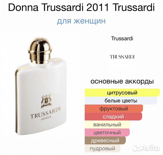 Духи trussardi donna