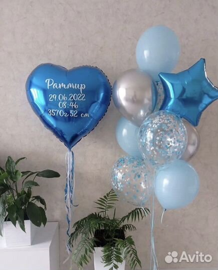 Шары на выписку мальчика из роддома