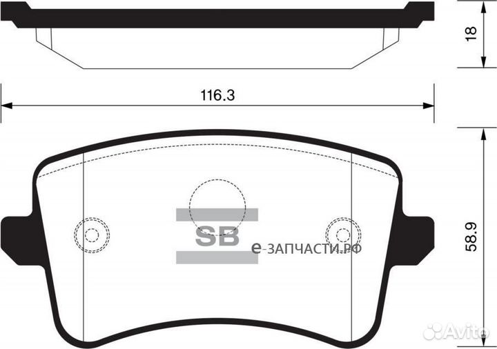 Sangsin brake SP2146 Колодки тормозные задние