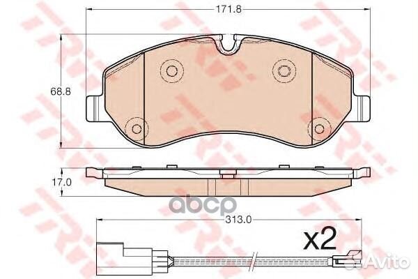 Колодки тормозные дисковые перед GDB1967 TRW