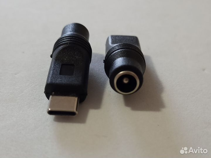 Адаптер Type-C DC 5,5x2,1 переходник короткий