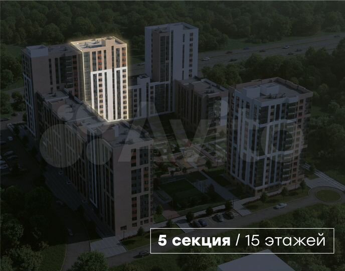 1-к. квартира, 36,2 м², 6/15 эт.