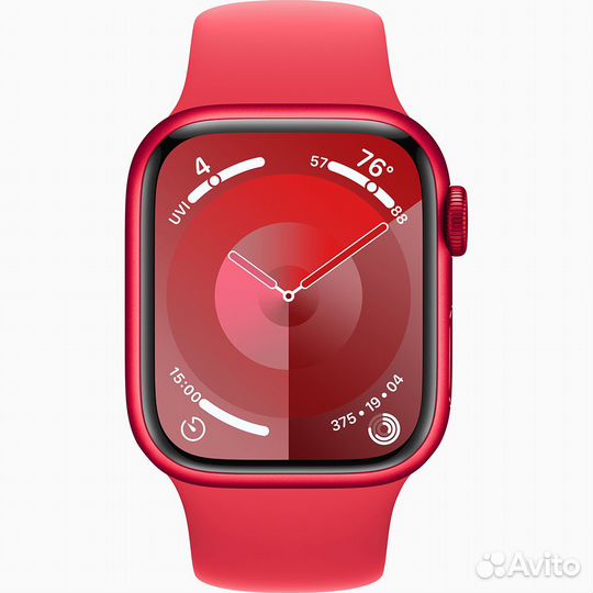 Смарт-часы Apple Watch Series 9, 41 мм Red Al Red Sport Band